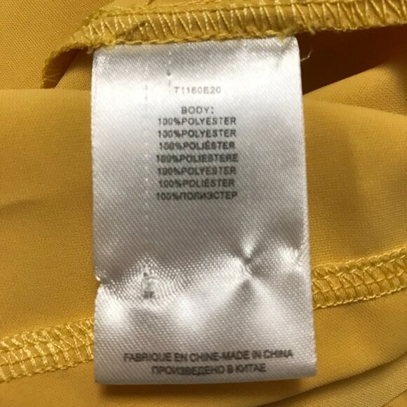 NWOT Molly Bracken Frill Sleeve Top L Yellow Gold - Picture 4 of 6